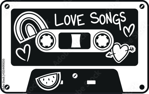 Audio cassette with love songs