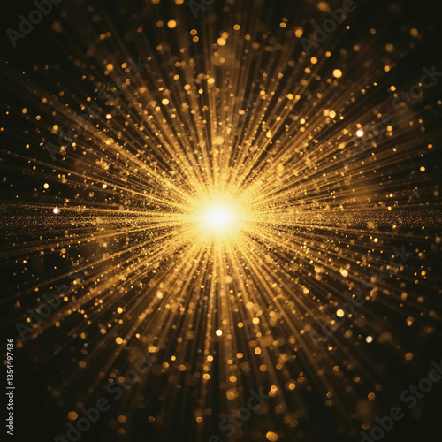 Golden Light Flash on Grey - Generate AI