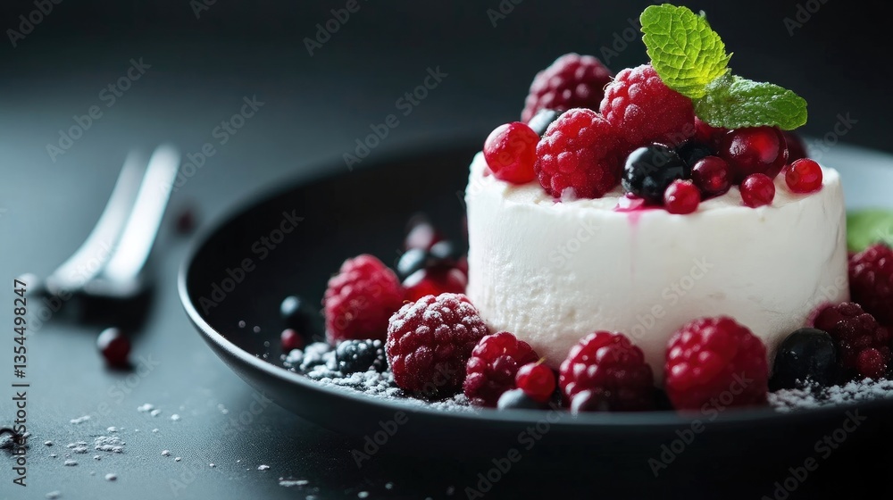 Fresh berry dessert. A delightful treat Fresh berry dessert. A delightful treat