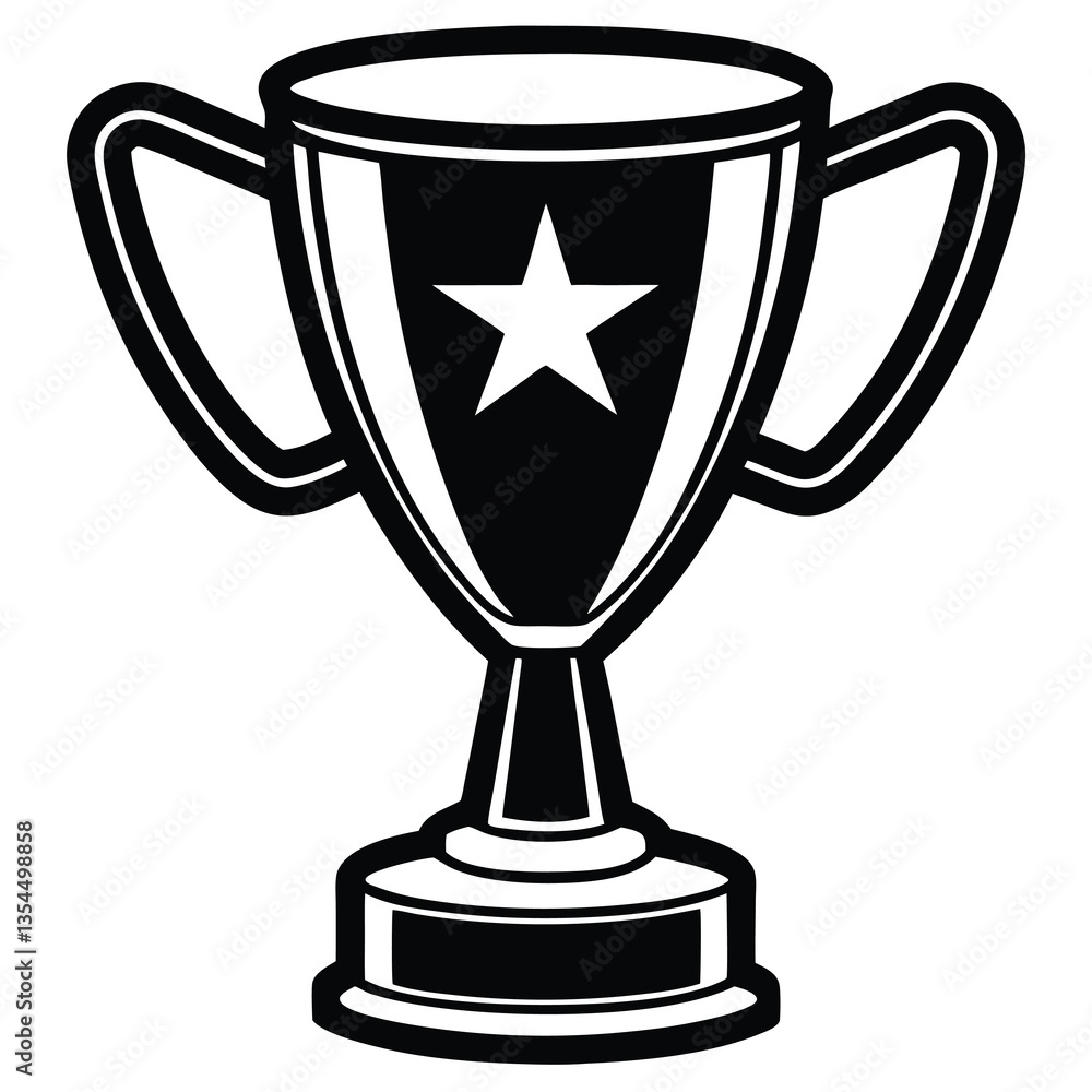 Trophy cup icon in simple style isolated on white background Winner symbol illustration Trophy cup icon in simple style isolated on white background Winner symbol illustration