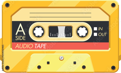Music mix audiocassette vector illustration