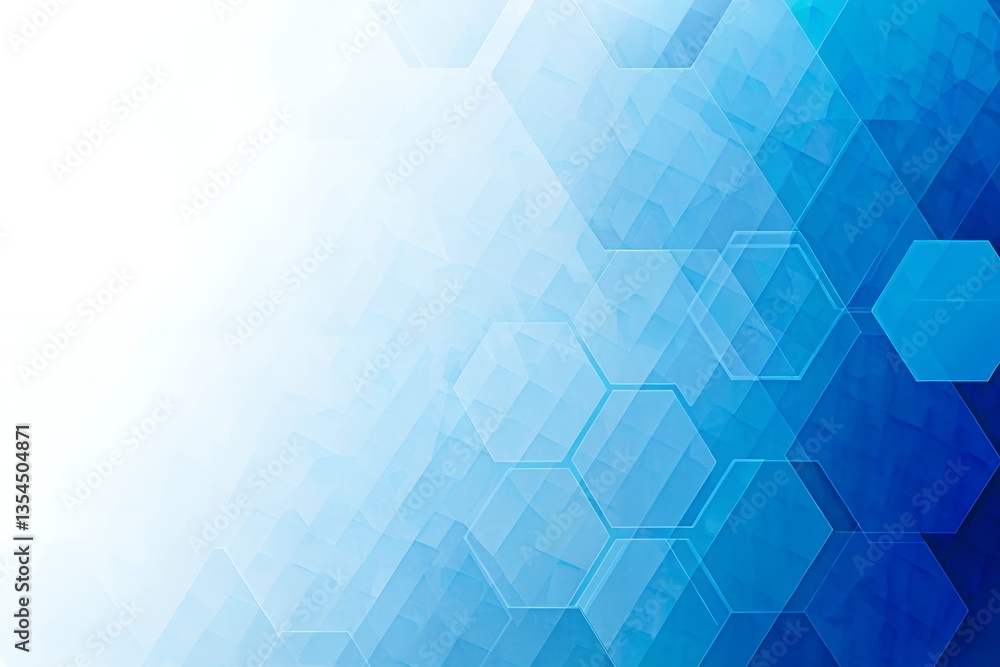 Abstract Blue Hexagon Geometric Technology Background Abstract Blue Hexagon Geometric Technology Background