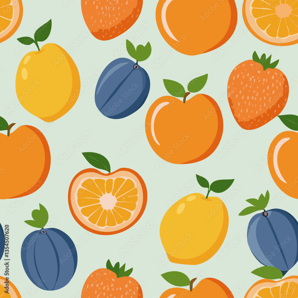 Vibrant Fruit Fiesta: A lively and colorful array of assorted fruits, creating a cheerful and appetizing pattern Vibrant Fruit Fiesta: A lively and colorful array of assorted fruits, creating a cheerful and appetizing pattern