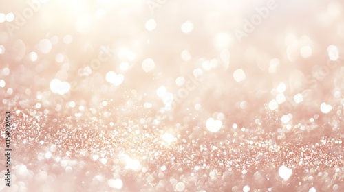 Sparkling rose gold glitter bokeh background.