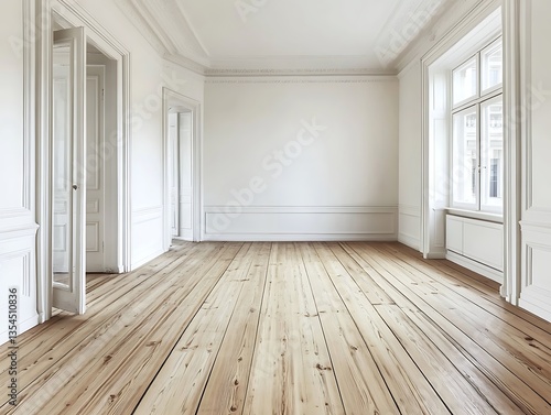 Wallpaper Mural Empty Room Interior with Classic Style. Torontodigital.ca