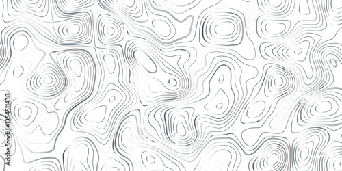 White wave paper curved reliefs background .Panorama view gradient multicolor wave curve lines banner background design. Vector illustration. wave Line topography map contour background.