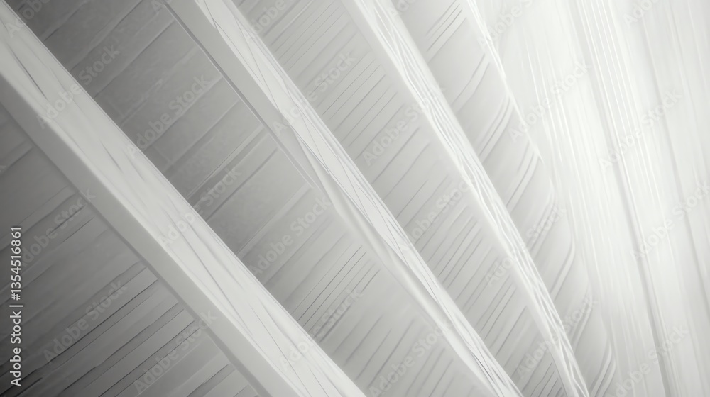 Obraz premium Abstract Wooden Beam Pattern in Light Gray and White Tone
