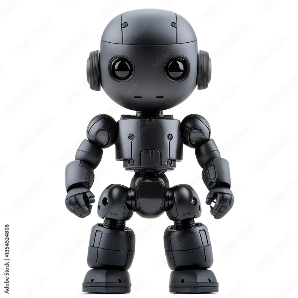 Black Robot Toy Futuristic Design Cute Appearance Black Robot Toy Futuristic Design Cute Appearance