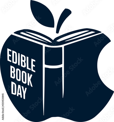 Edible Book Day Celebration Food and Literature Vector