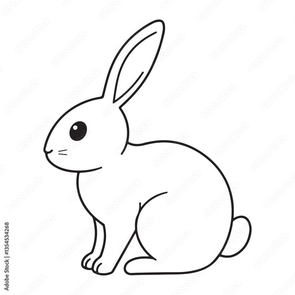 Cute Rabbit Silhouette Icon Illustration Collection Cute Rabbit Silhouette Icon Illustration Collection
