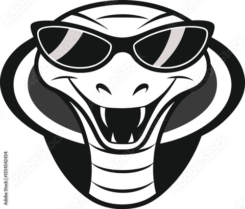 Cool Cobra – Stylish Snake Vector with Sunglasses