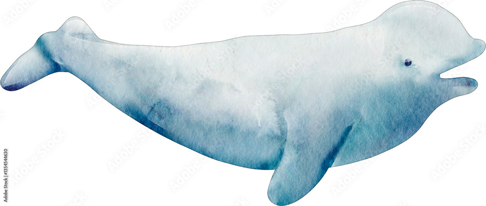 Foto watercolor beluga