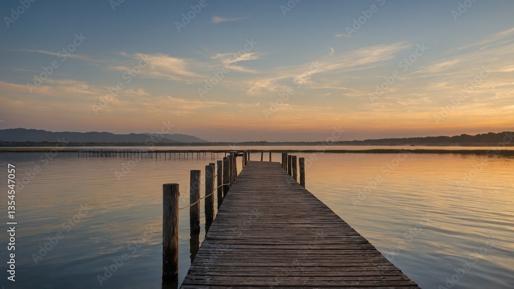 Fototapeta premium pier in the sunset