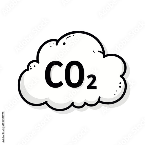 CO2 Cloud, Carbon Dioxide Pollution Icon