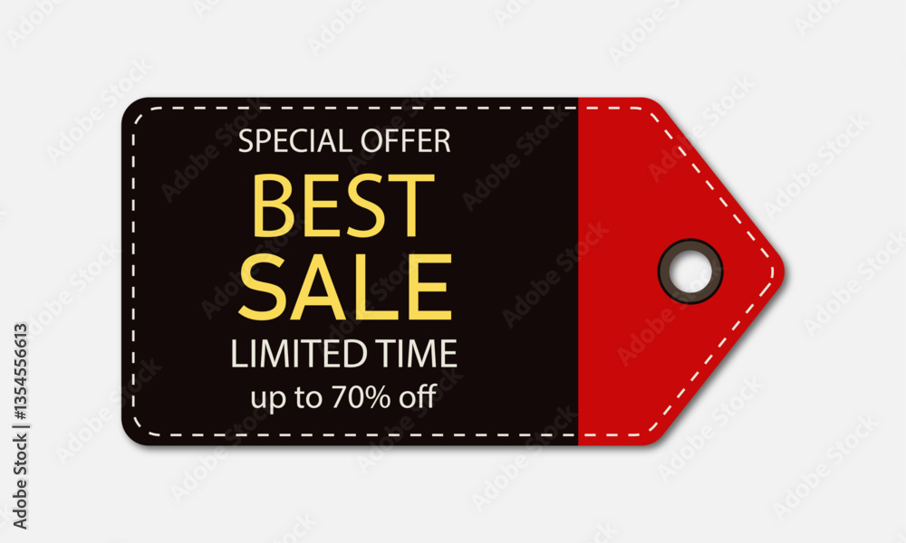 Fototapeta premium Special offer discount sale sticker vector illustration.