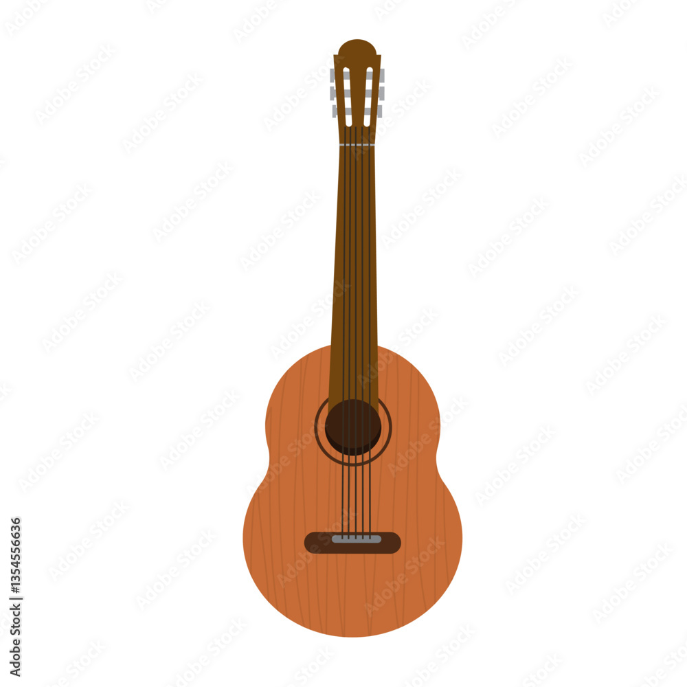 Obraz premium Guitar isolated on white background, vector illustration