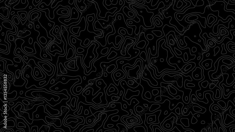 Abstract outline topographic isolated on black background 4k animation video Abstract outline topographic isolated on black background 4k animation video
