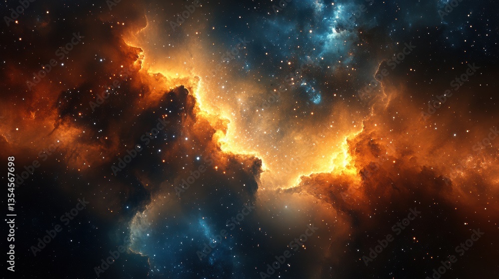 Fototapeta premium Cosmic photography showcases celestial patterns in high resolution