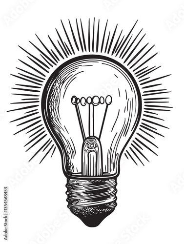 Detailed design showcasing a symbolic light bulb in sticker format