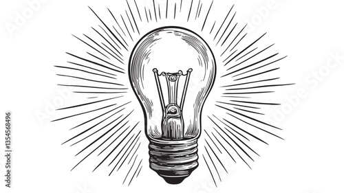 EPS art featuring a stylized light bulb graphic for sticker or decal use