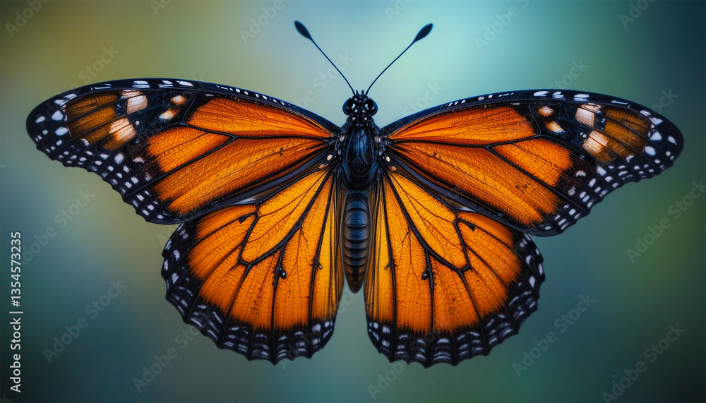 Close-up of a monarch butterfly with vibrant wings Close-up of a monarch butterfly with vibrant wings