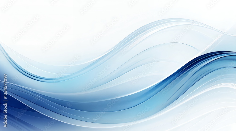 Abstract Blue Wave Background Design Texture Flow Curve Serenity Abstract Blue Wave Background Design Texture Flow Curve Serenity
