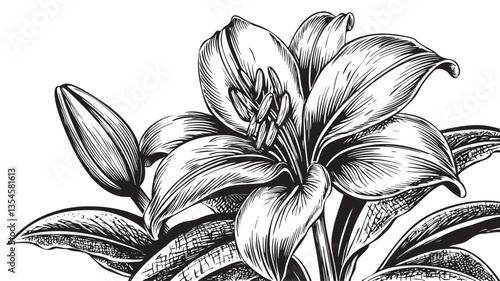 Ornate depiction of a lily associated with Easter’s spiritual meaning