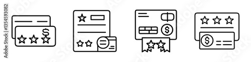 credit rating icon, credit rating line art - simple line art of credit rating, perfect for credit rating logos and icons