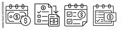 installment plan icon, installment plan line art - simple line art of installment plan, perfect for installment plan logos and icons