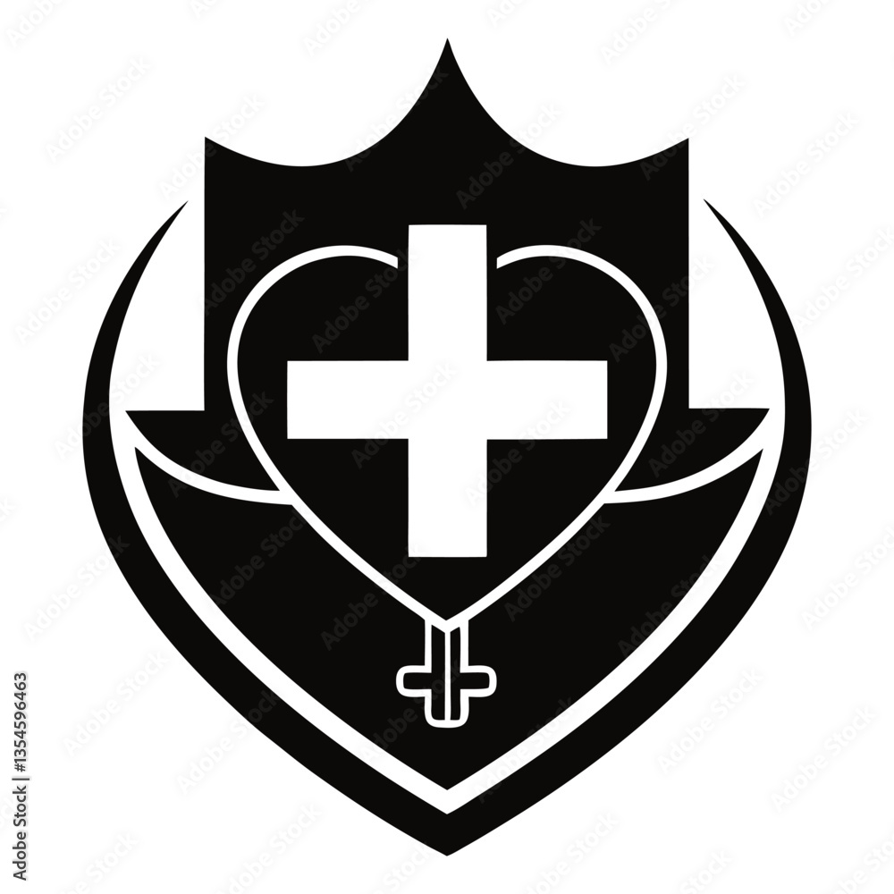 Fototapeta premium healthcare logo vector icon 