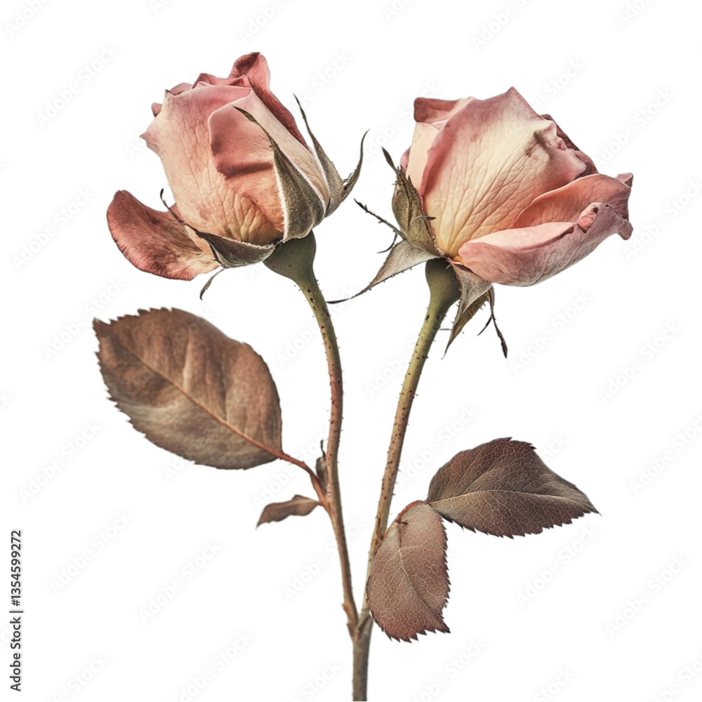 Fototapeta premium Dried roses abstract art colorful background,