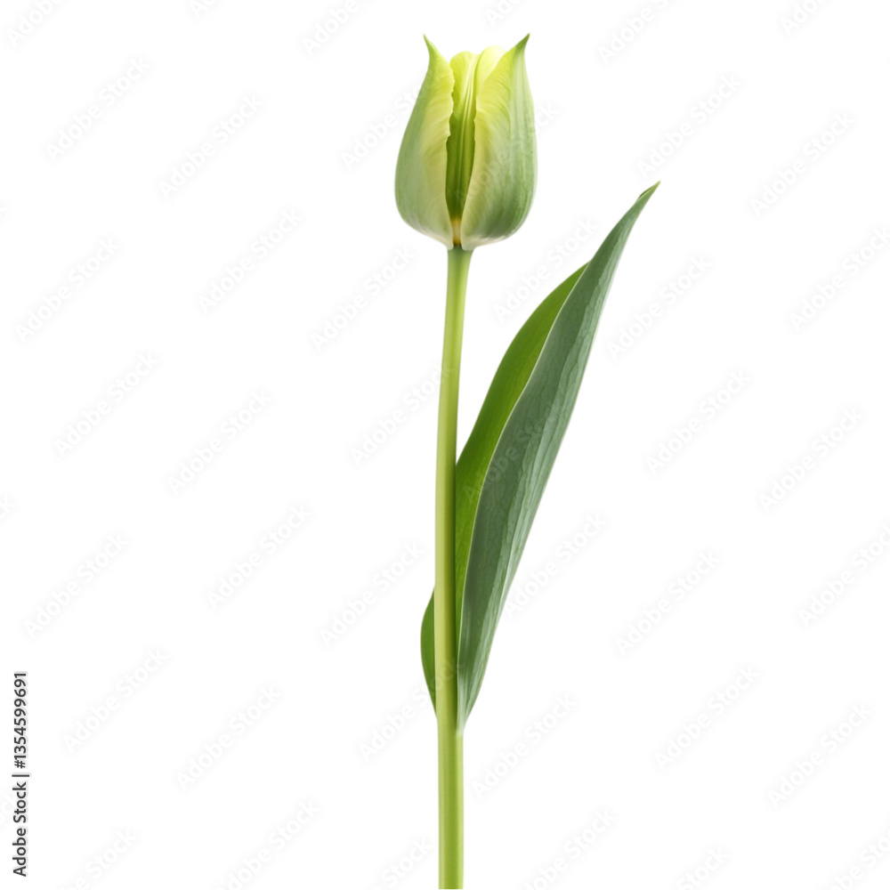Fototapeta premium Green Tulip Spring Flower Botanical Nature