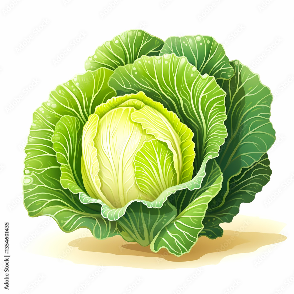 Fototapeta premium Colorful Chinese cabbage on white background