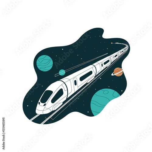 space travel vector illustration. background, poster and others. Let's explore galaxy artwork