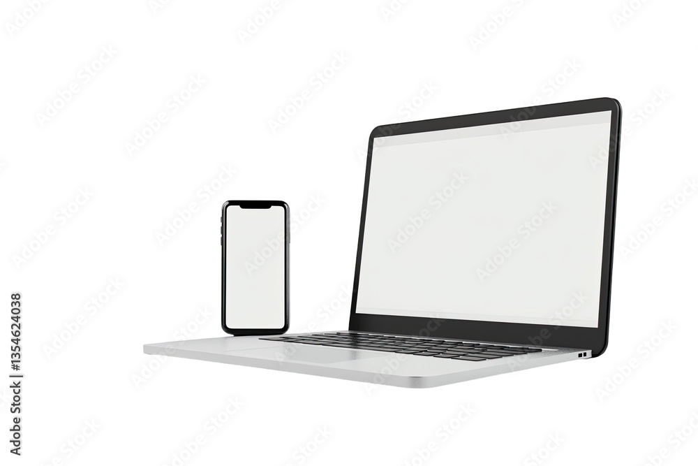 Modern Laptop and Smartphone Modern Laptop and Smartphone