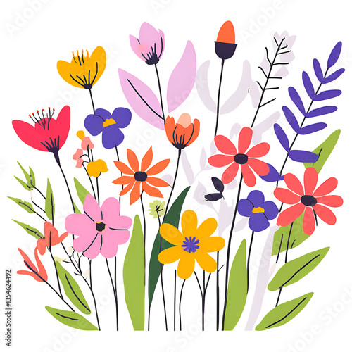 bouquet of colorful tulips