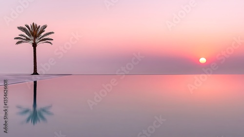 Serene Sunrise Poolside