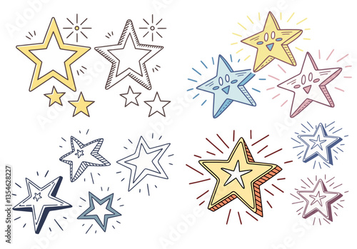 Illustration of a star. Cute.