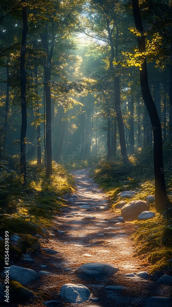 Beautiful stone pathway in lush forest high resolution picture Beautiful stone pathway in lush forest high resolution picture