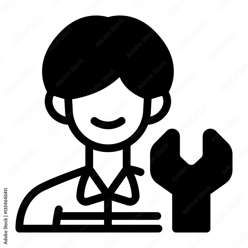This Mechanic icon is suitable for Car Race, Extreme Sport, etc This Mechanic icon is suitable for Car Race, Extreme Sport, etc
