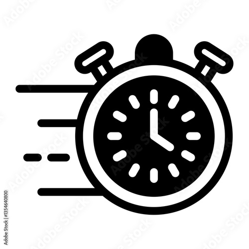 This Stopwatch icon is suitable for Car Race, Extreme Sport, etc
