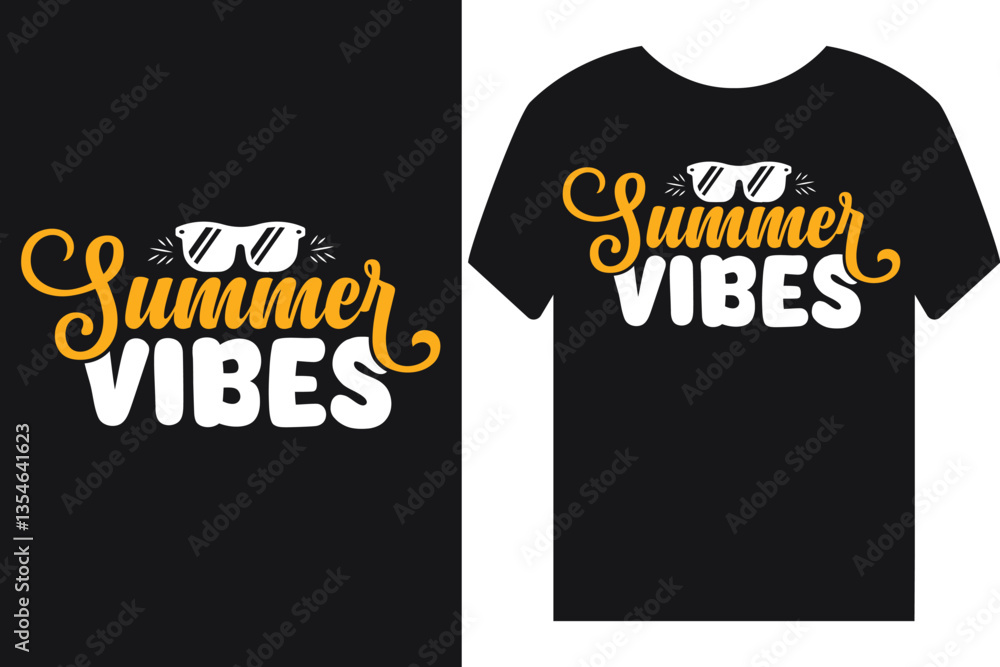 Summer Vibes T-shirt Design vector graphic art Summer Vibes T-shirt Design vector graphic art