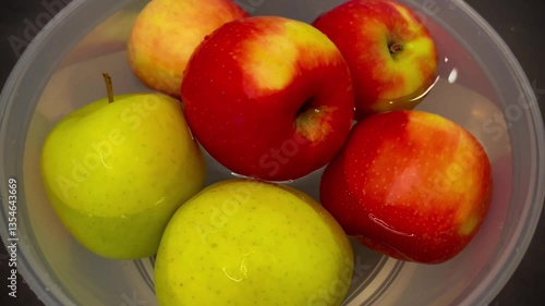 Fresh Apples in a Basket – Close-Up View