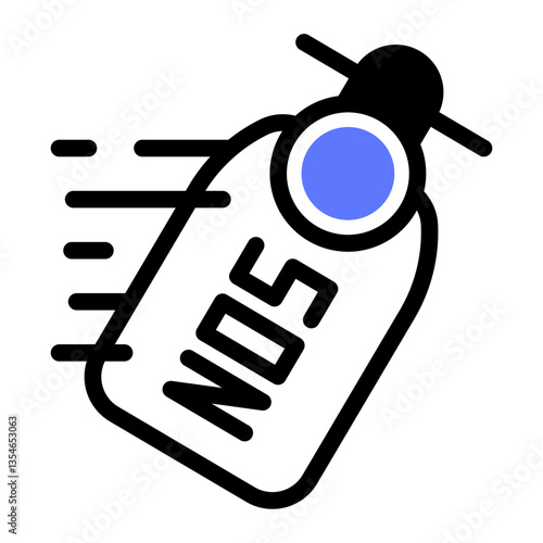 This NOS icon is suitable for Car Race, Extreme Sport, etc