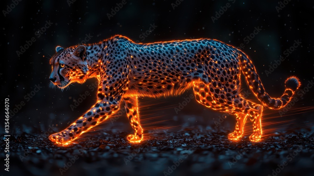 Glowing Deer in Forest Glow Glowing Deer in Forest Glow