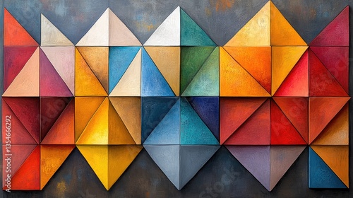 Wallpaper Mural Colorful geometric wood art wall decor Torontodigital.ca