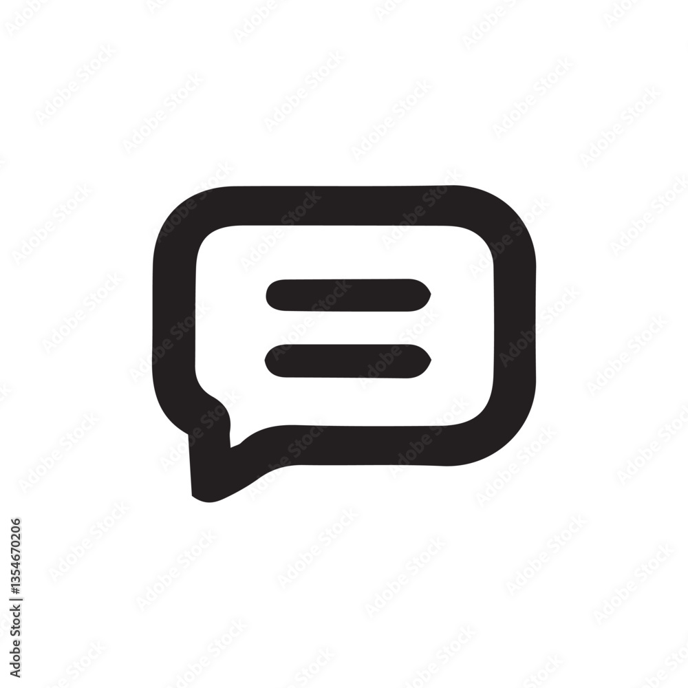 vector chat icon with editable strokes and shape vector chat icon with editable strokes and shape