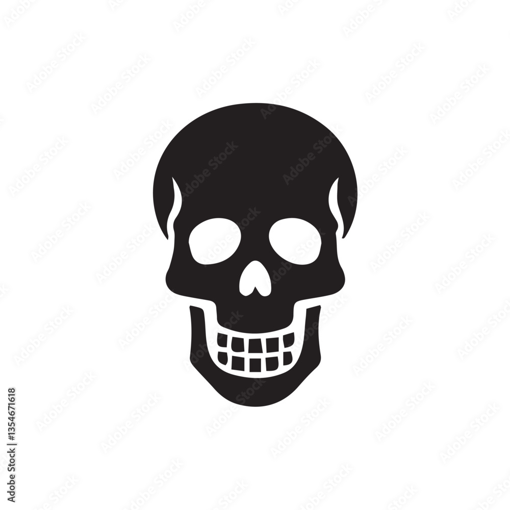 skull vector illustration with editable strokes and shape skull vector illustration with editable strokes and shape