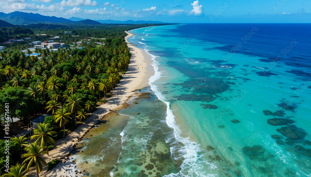 Obraz premium aerial view of the beach