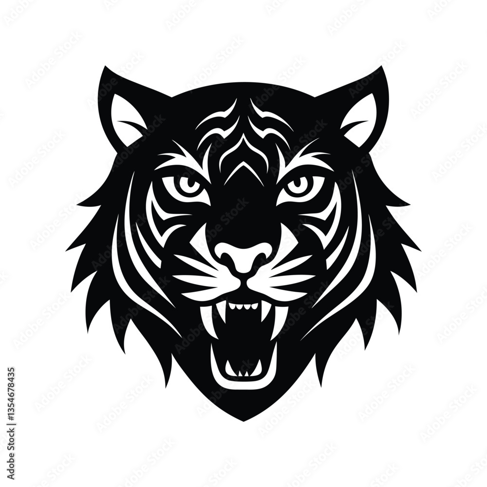 Fototapeta premium tiger head vector 